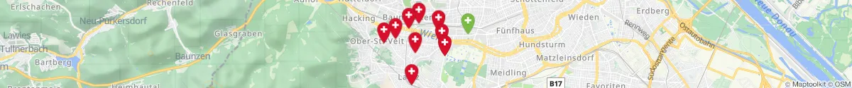 Map view for Pharmacies emergency services nearby Unter Sankt Veit (1130 - Hietzing, Wien)